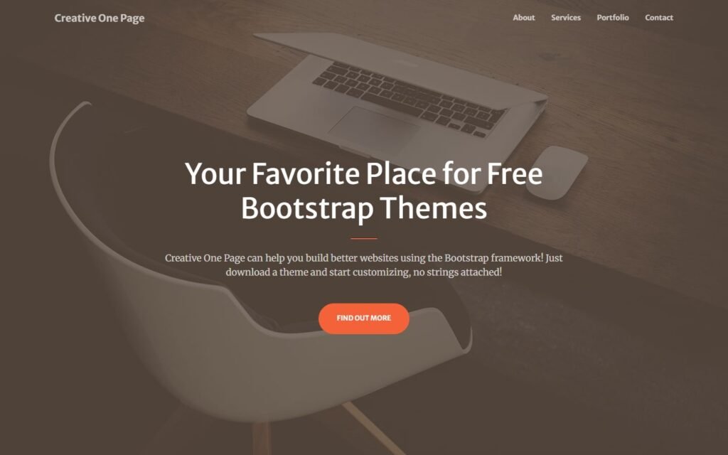 Creative One Page Template website preview