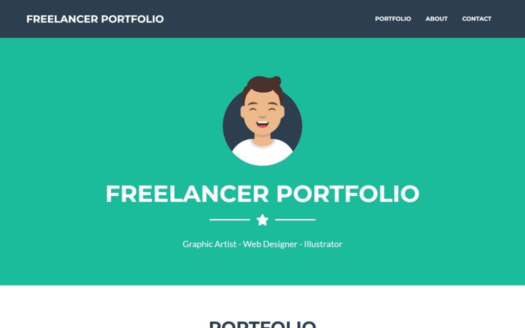 Freelancer Portfolio Template website preview
