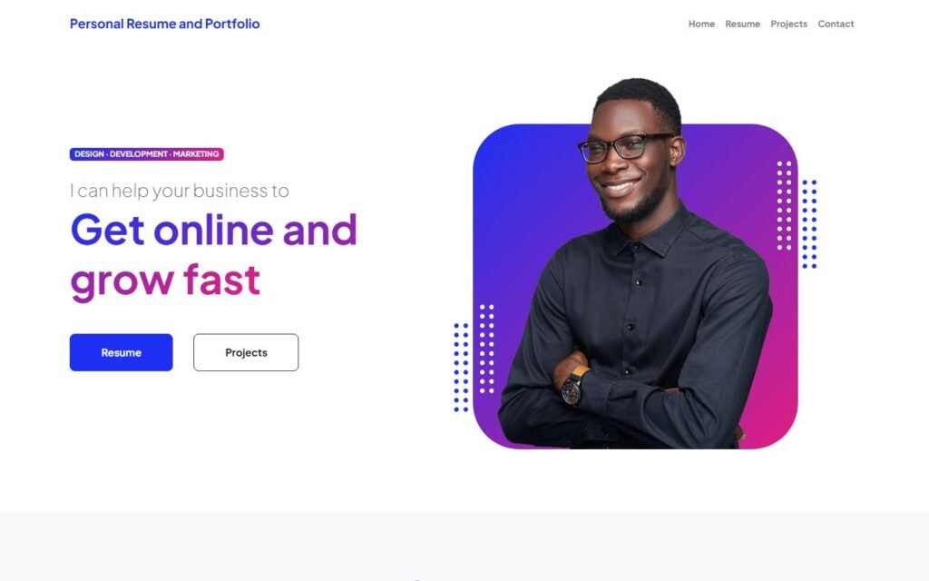 Personal Portfolio Template website preview