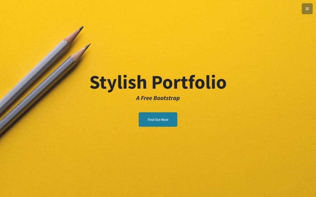 Stylish Portfolio Template website preview